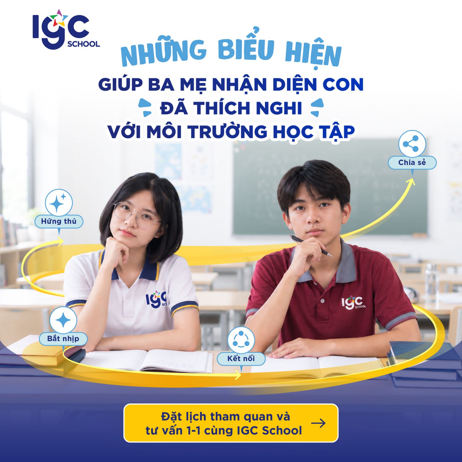 Những biểu hiện giúp Ba Mẹ nhận diện con đã thích nghi với môi trường học tập